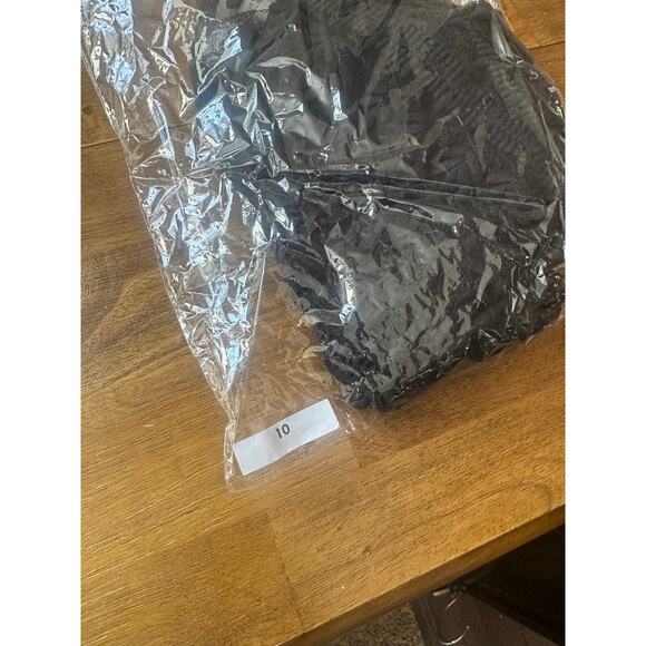 Zara Basic Black Lace Beaded Sheer Top - Size Large Whimsy Goth Mesh - Picture 13 of 13